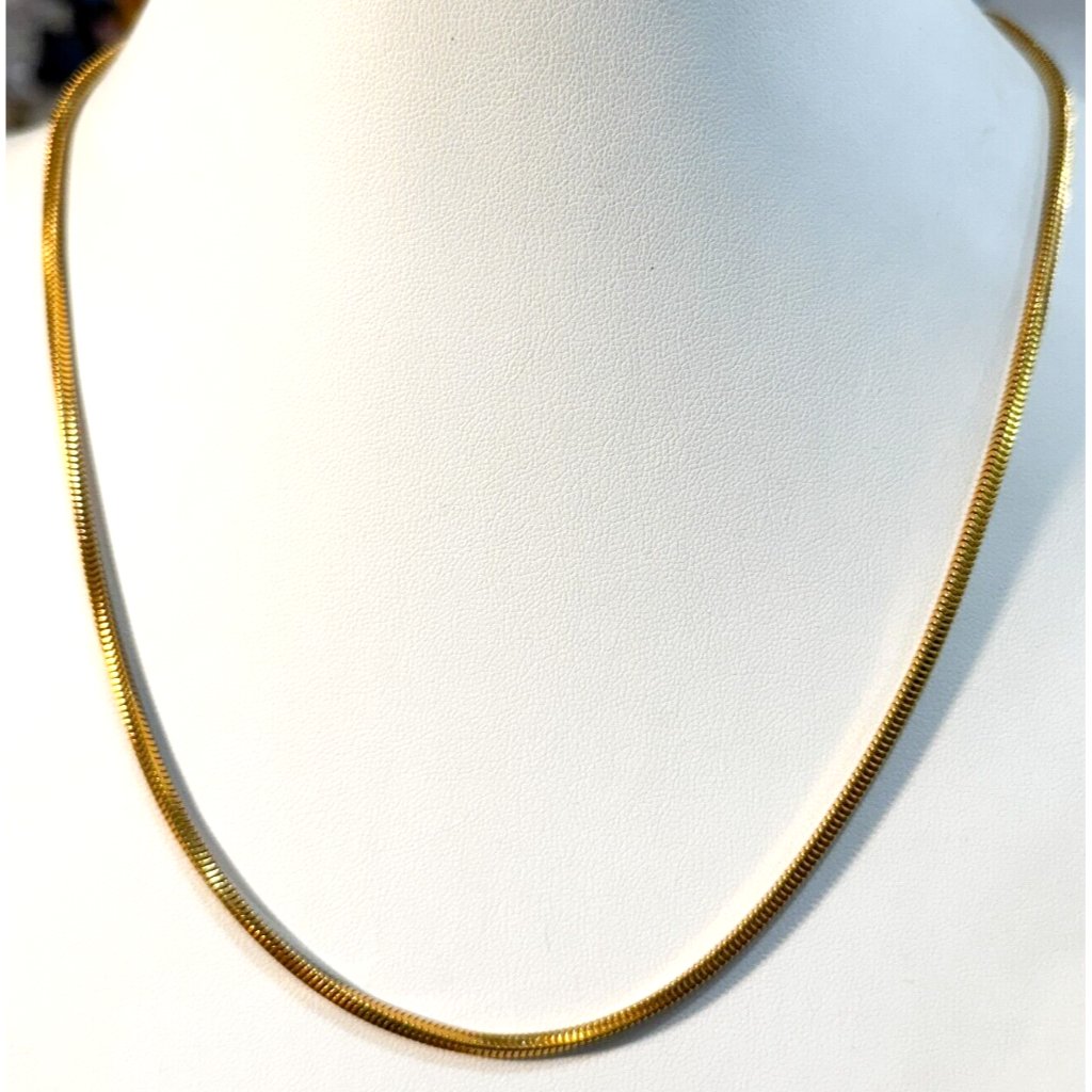 Monet Gold Tone Snake Chain Layering Lobster Clasp Necklace